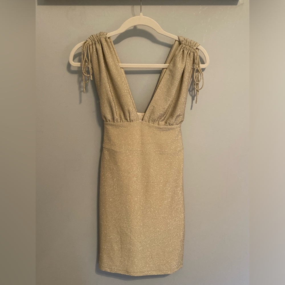 Princess Polly Gold Backless Dress
